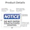 Signmission Do Not Enter During Helicopter Operations OSHA Notice Sign, Plastic, 18in W x 12in L, 2PK OS-2PACK-NS-P-1218-L-11182 - alternate 5